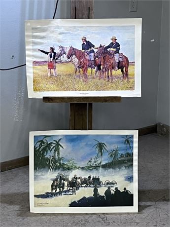 Signed & Numbered Cavalry Print Pair