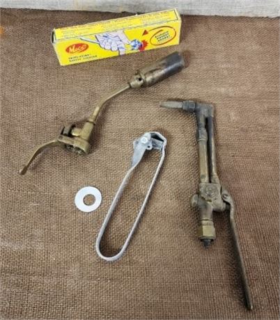 Vintage Brass Cutting & Blow Torches with New Stryker