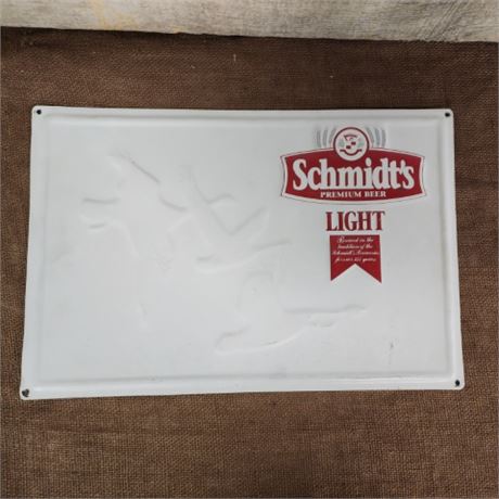 Vintage Metal Schmidt Beer Sign...18x12