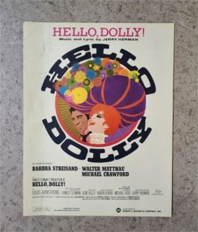 Vintage "Hello Dolly" Musical Book