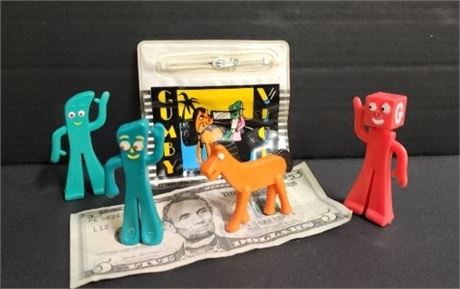 Vintage GUMBY Figurines with Pouch