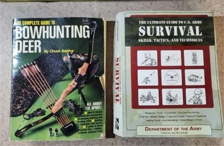 Bow Hunting & U.S. Army Survival Book Pair