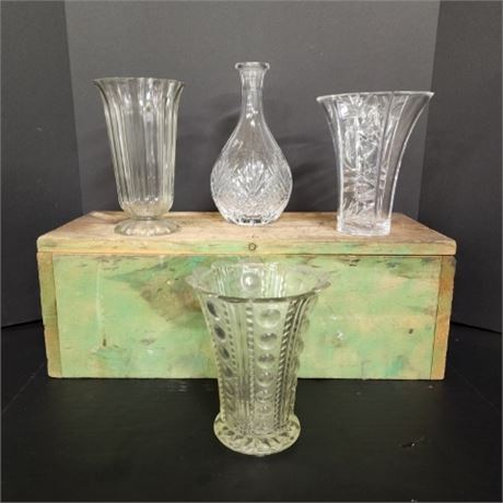 Vintage Cut Glass Vases