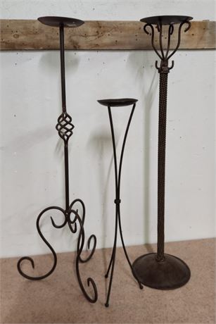 Metal Candle Stand Trio ... 27"-36"