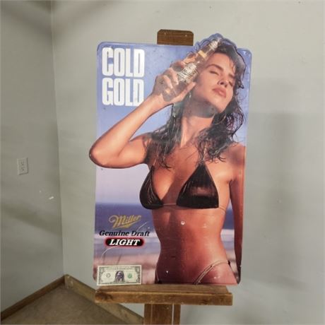 Vintage Metal MGD Bikini Sign - 21x35