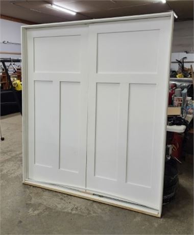 Primed 3 Panel Double Interior Door - 3/0 - 73x83 overall dimensions