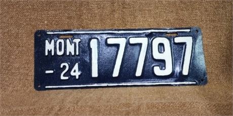 Vintage MT License Plate
