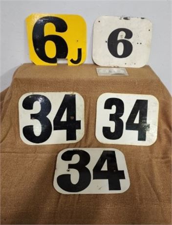 Vintage Motorcycle Racing Number Plates