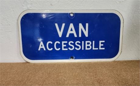 Vintage Van Accessible Sign
