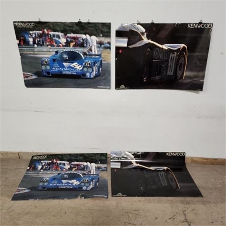 Large Kenwood Grand Prix Race Car Ad Posters