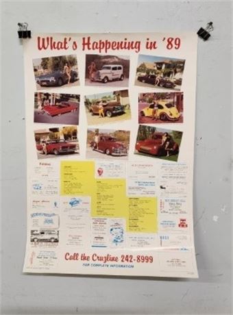 Vintage 1989 Arizona Car Show/Auction Calendar