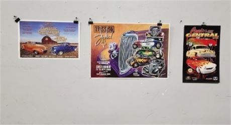 Collectible Car Show Poster Trio