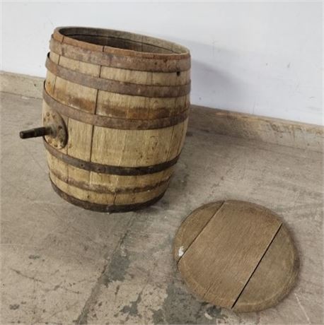 Antique Wood Churn Keg - 13" Diameter - 17"⬆️