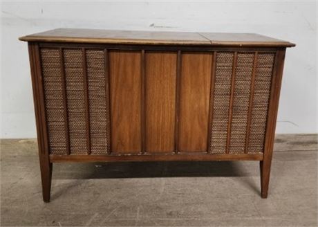 Vintage Zenith Console AM/FM  Stereo-Turntable-8 Track Player w/ Speakers