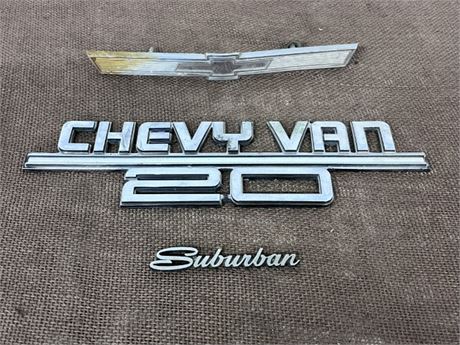Vintage Metal Chevy Auto Tags