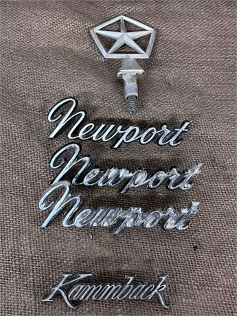 Vintage Metal Newport Auto Tags