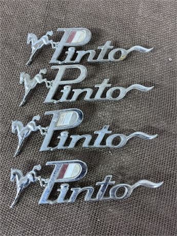 Vintage Metal Pinto Auto Tags