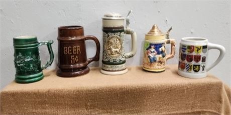 Assorted Beer Mugs/Steins