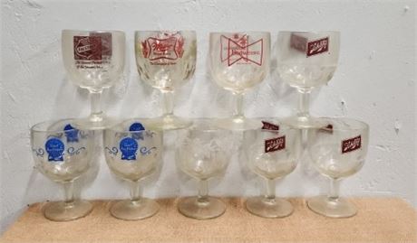 Classic Domestic Brand Glass Beer Schooners