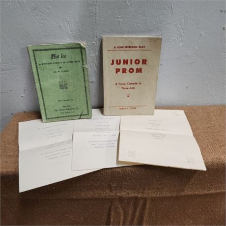 Vintage Play Books 1960 Flaxville, MT Senior Class Program