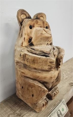 17" Carved Wood Bear 🐻
