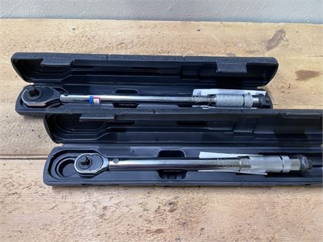 ½" and ⅜" Click Torque Wrench Pair