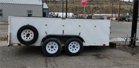 12' Tandem Axle High Side Trailer w/ Drop Down Door/Ramp - 12'x6'