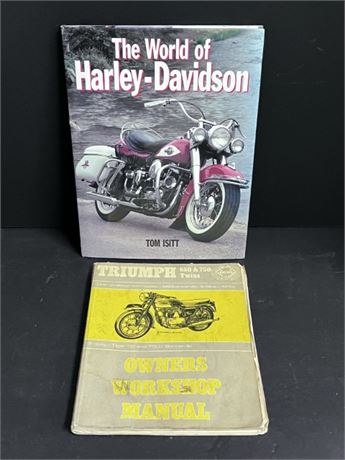Harley Davidson & Triumph Book Pair