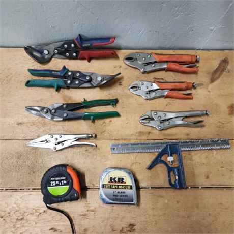 Assorted Locking Pliers & Snips
