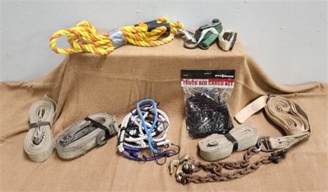 Assorted Tow Ropes/Straps/New Netting