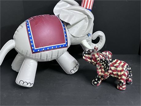Patriotic Elephant Pair