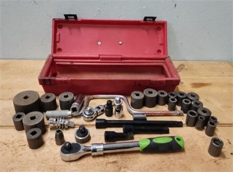 Assorted 1/2" Impact Sockets/Drivers/Extensions/Speed Wrench