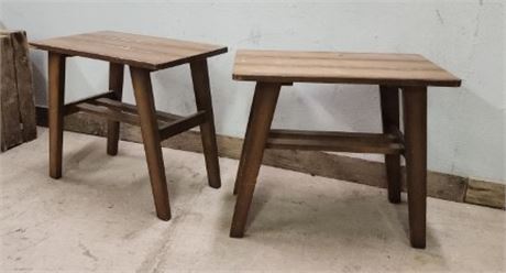 Solid Wood End Table Pair...24x14x21