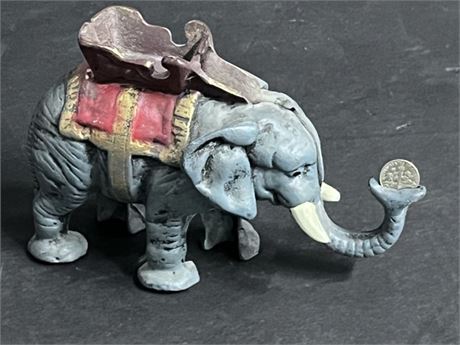 Collectible Cast Iron Elephant Coin Bank