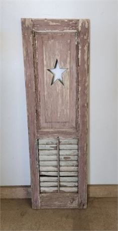 Vintage Repurposed Interior Wood Door or Shutter - 15x51