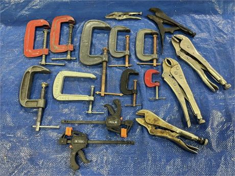 Assorted Clamps & Locking Pliers