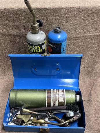 Blow Torch Kit & Bottles (one bottle is full)