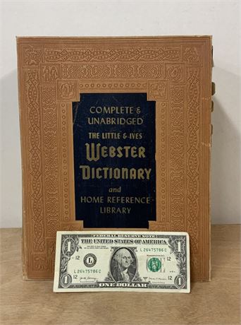 THE LITTLE & IVES WEBSTER DICTIONARY AND HOME REFERENCE LIBRARY 1962