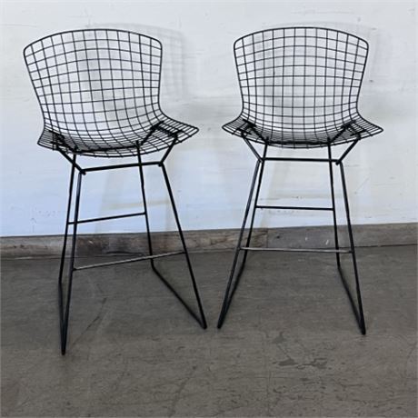 Knoll Bertoia Vintage Mid Century Modern Side Chairs-27"(Modified to Bar Height)
