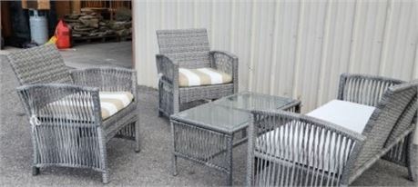 Outdoor Patio Set w/ Cushions - Bench = 40"➡️