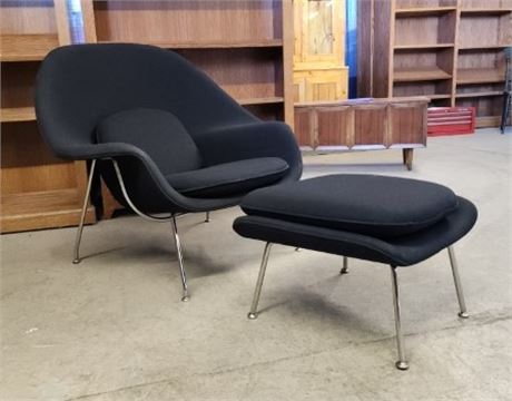 The KNOLL MCM Womb Chair and Ottoman