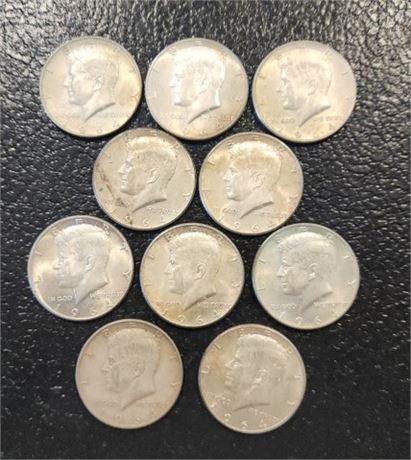 1960s Kennedy Silver Half Dollars