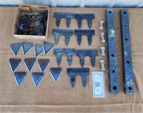 Assorted Tractor Implements & Heavy Duty Mounting Brackets