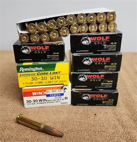 30-30 Winchester Factory Ammo - 145rds.