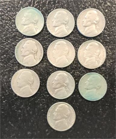 1940s-60s Jefferson Silver Nickels