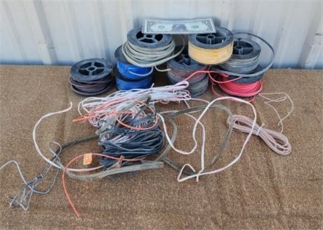 Assorted Wire Spools & Partial Strands