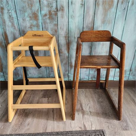 Wood High Chair Pair