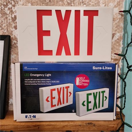 2 New Exit Signs