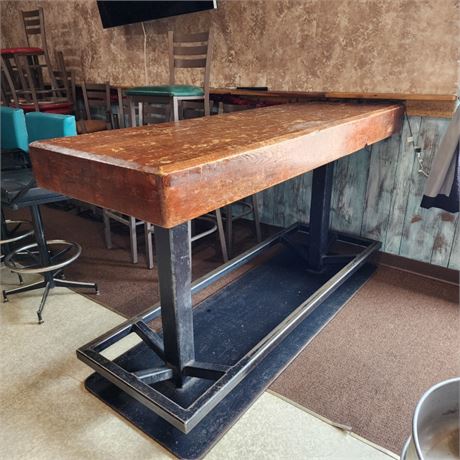 Butcher Block Style Buddy Bar - Large and Extremely Heavy!