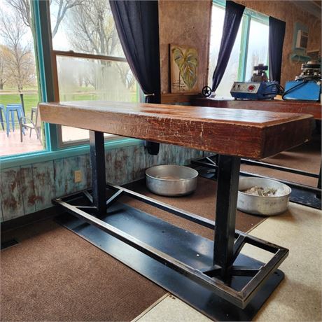 Butcher Block Style Buddy Bar - Large and Extremely Heavy!